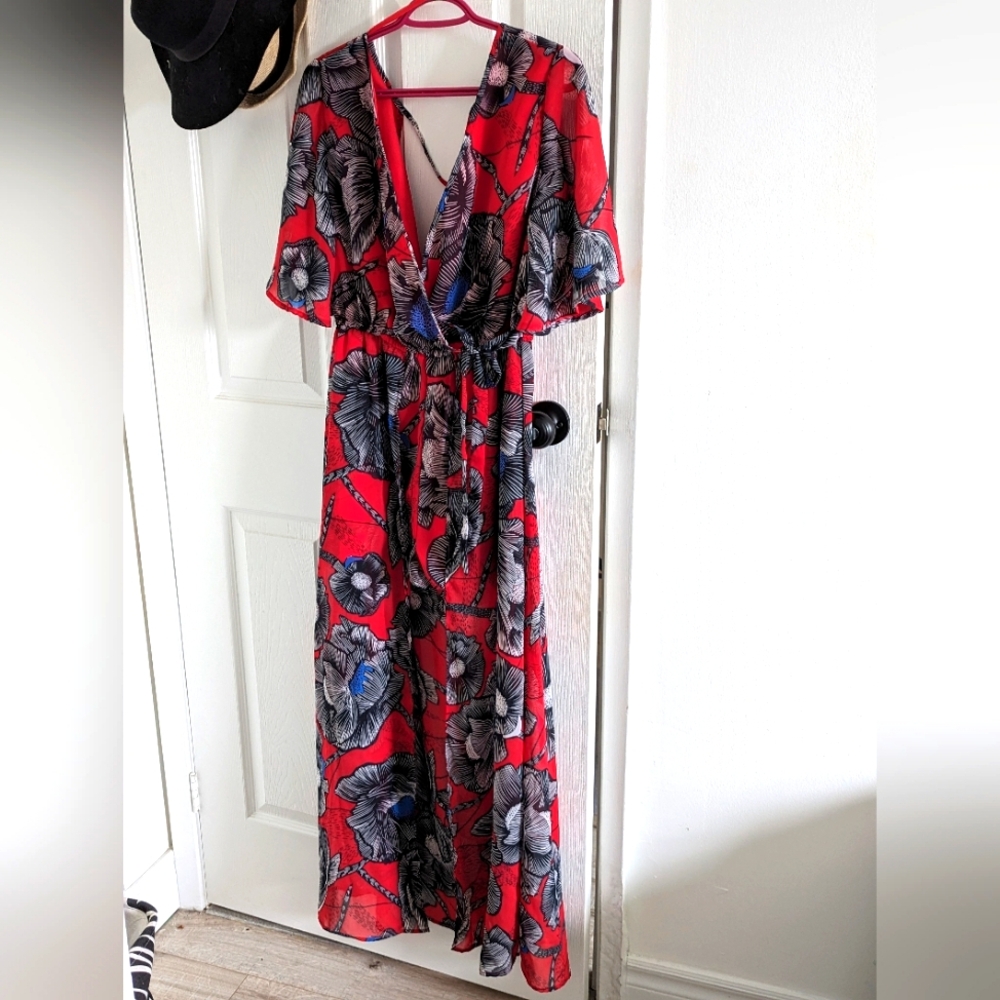 California moonrise M romper maxi dress